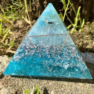 Water Elemental Orgonite Pyramid - Large