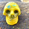 Beeswax Orgone Happy Skull with Amazonite & Pyrite - Image 6