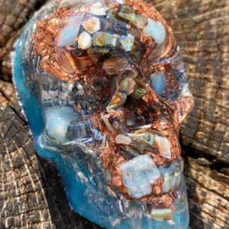 Calm Blue Ocean Orgone Skull