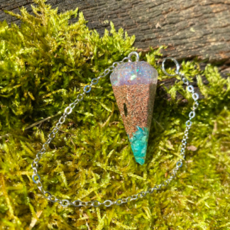 Amazonite & Blue Lace Agate Orgone Pendulum