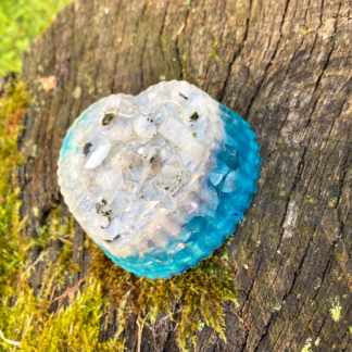 Rainbow Moonstone Orgone Heart