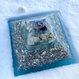 Winter Ice Orgone Pyramid